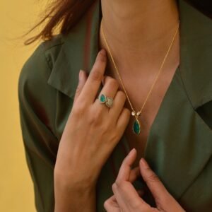 Zamrud Emerald Statement Necklace